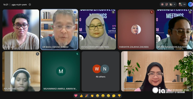 UNRAM Academic Shares Expertise in International Webinar on Effective Formal Meetings with CGCT Team of UiTM Pahang Branch